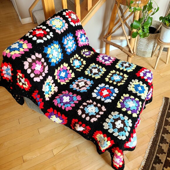 crochet blanket Other - Granny squares crochet throw blanket Afghan.